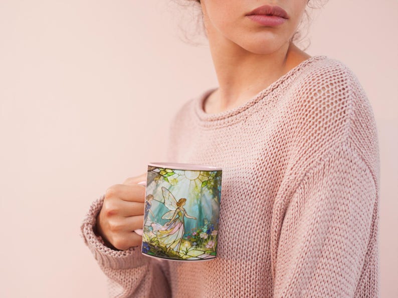 Fantasy Lover Gift for Her Birthday Gift Fairy Mug Fantasy Reader Gift for Sister Woodland Fairy Mug Fantasy Creature Gift for Fairy Lover image 10