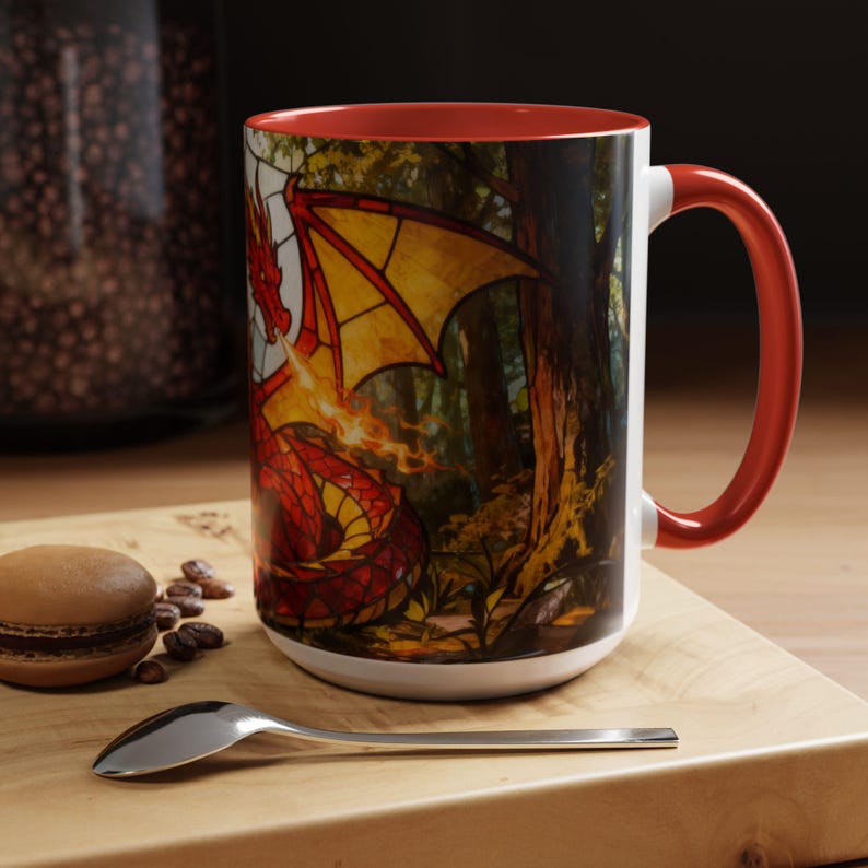 Fantasy Lover Gift for Him Birthday Gift Dragon Mug Fathers Day Gift Idea for Husband Tabletop RPG Gift for Boyfriend Dragon Lover Gift image 15