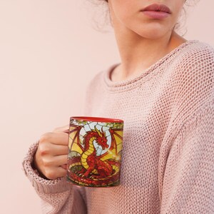 Fantasy Lover Gift for Him Birthday Gift Dragon Mug Fathers Day Gift Idea for Husband Tabletop RPG Gift for Boyfriend Dragon Lover Gift image 5