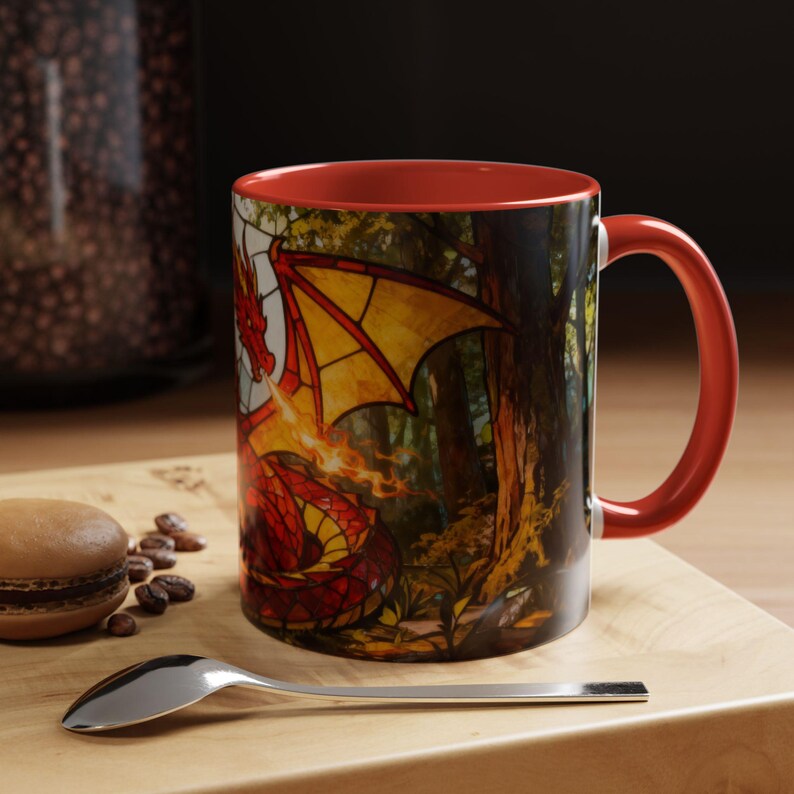 Fantasy Lover Gift for Him Birthday Gift Dragon Mug Fathers Day Gift Idea for Husband Tabletop RPG Gift for Boyfriend Dragon Lover Gift image 13