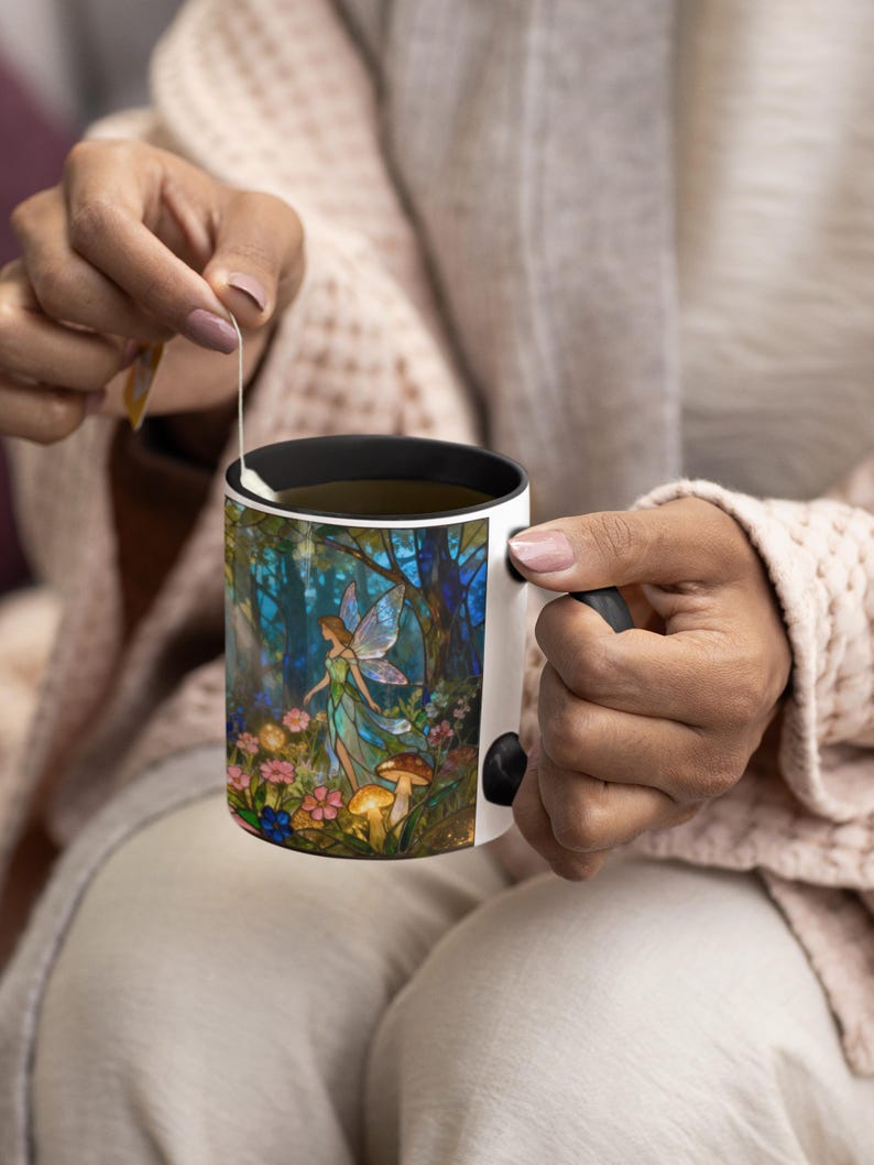 Fantasy Lover Gift for Her Birthday Gift Fairy Mug Fantasy Reader Gift for Sister Woodland Fairy Mug Fantasy Creature Gift for Fairy Lover image 9
