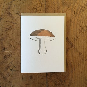 Carte typographique champignon King Bolet