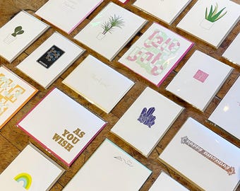 Biglietti assortiti tipografici - Set da 10