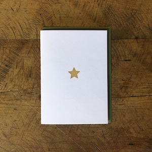 Cartão de impressão tipográfica Gold Star