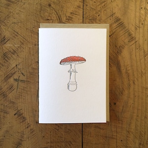 Carte typographique champignon amanite mouche
