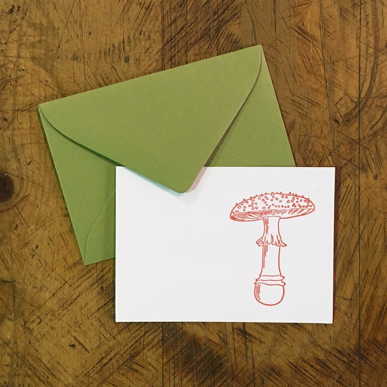 Mushroom Letterpress Gift Enclosure Card image 2