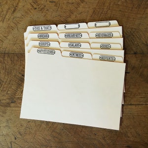 4 X 6 Tab Dividers 