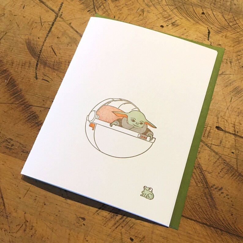 Star Wars Baby Yoda Letterpress Card