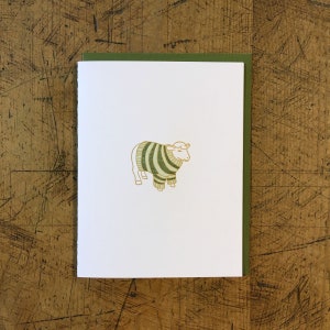 Schaf Pullover Letterpress Karte