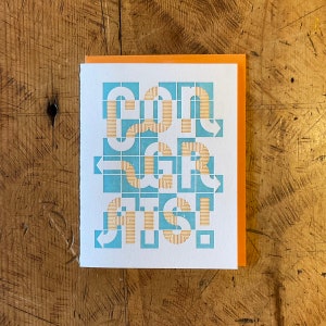Congrats Letterpress Card