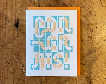 Congrats Letterpress Card