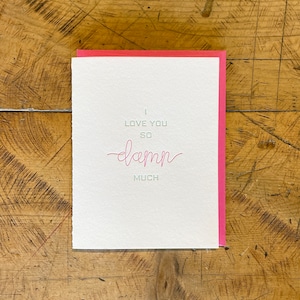 Ich liebe dich so sehr Letterpress Karte
