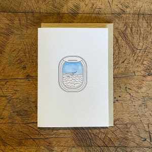 Über den Wolken Minimal Adventure Letterpress & Aquarell Karte