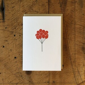 Balões Letterpress Cartão