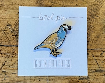 California Quail Enamel Pin
