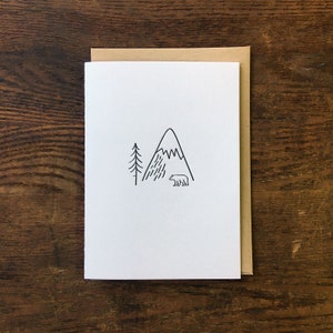 Bär im wilden Minimal Adventure Letterpress Karte
