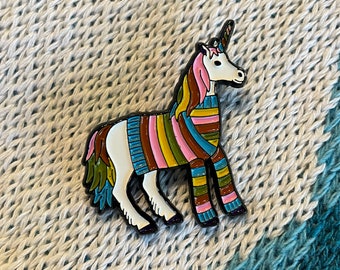 Unicorn Sweater Enamel Pin