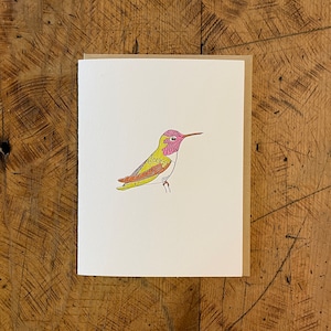 Carte typographique Colibri d'Anna