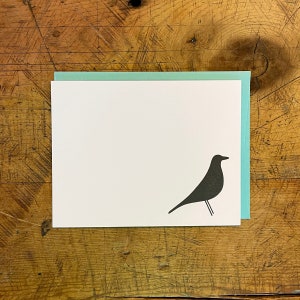 Cartões de nota tipográfica Eames House Bird - Conjunto de 6