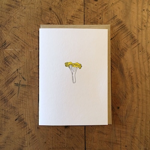 Pfifferling (auch Pfifferling) Letterpress Card