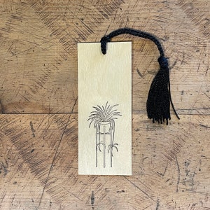 Spider Plant Letterpress Bookmark image 1