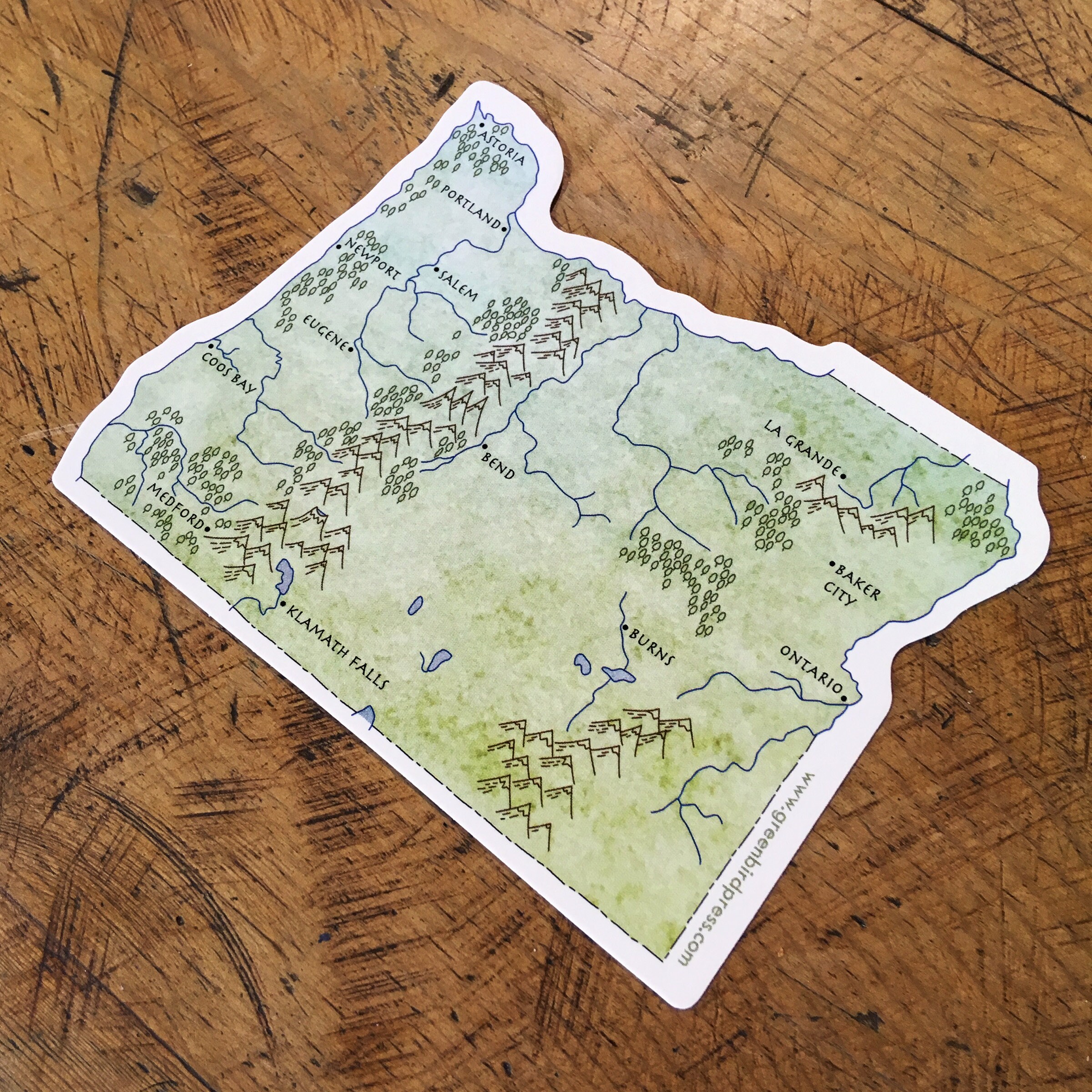Oregon State Map Sticker - Etsy