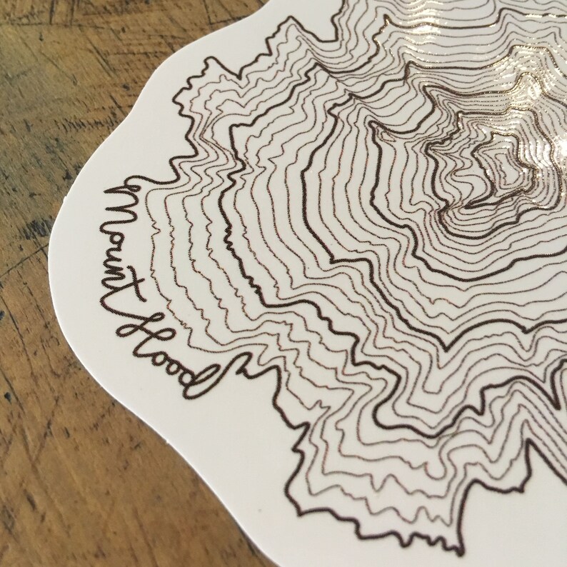 Oregon Topographic Map Stickers | Etsy