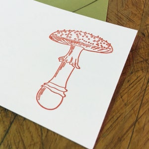 Mushroom Letterpress Gift Enclosure Card image 3