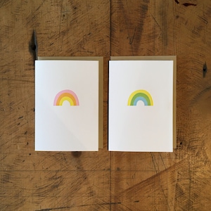 Regenbogen Letterpress Karte