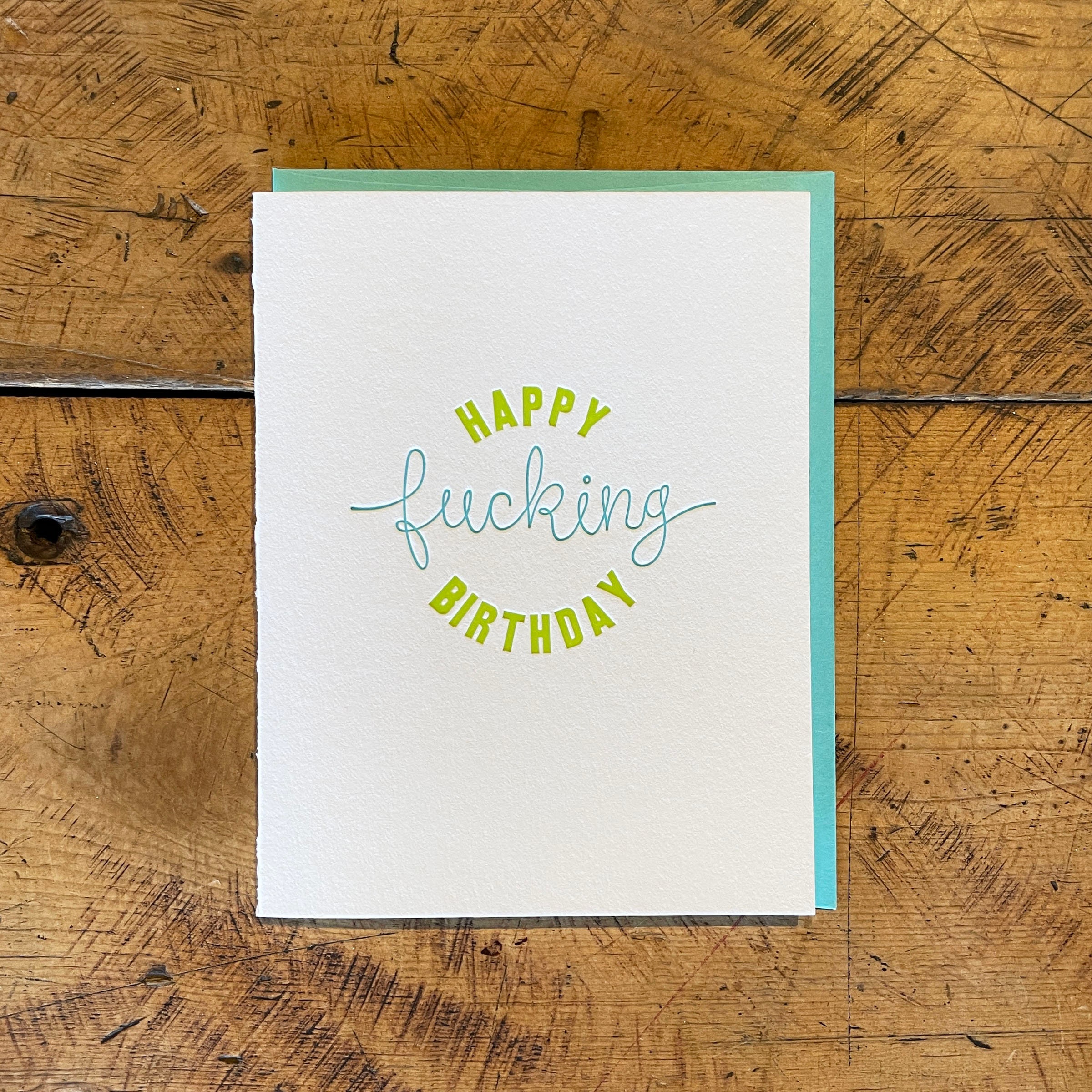 Lustige Geburtstagskarte "Not Enough Swear Words" - Mit Goldfolie, 14x14 Cm, Made In UK
