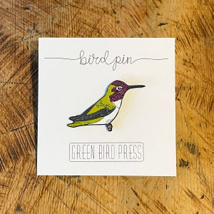Anna&#39;s Hummingbird Enamel Pin