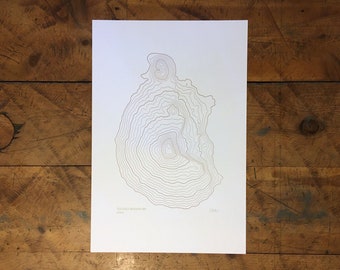 Tumalo Mountain Oregon Topographic Map Letterpress Print
