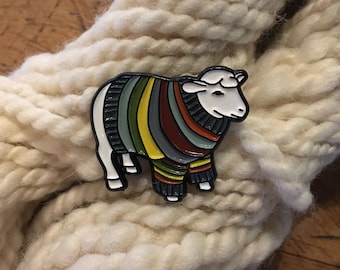 Sheep Sweater Enamel Pin