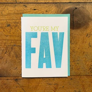 Carte typographique Tu es ma préférée