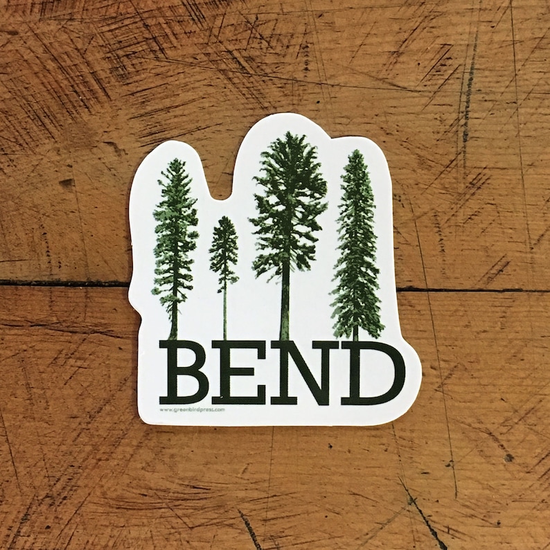Bend & Oregon Conifer Trees Stickers - Etsy