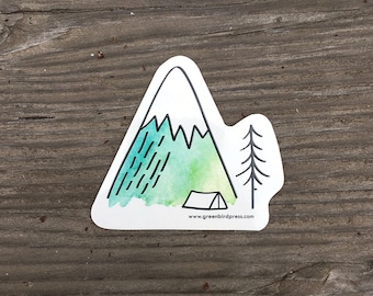 Camping in the Mountains Sticker