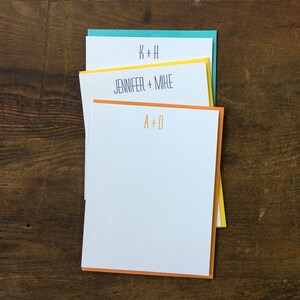 Custom Letterpress Notecards - Huxley Vertical