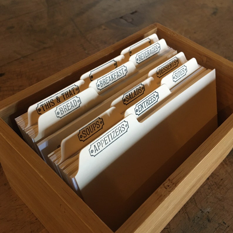 letterpress-recipe-card-dividers-3x5-set-of-12-etsy