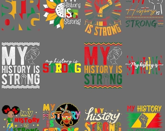 Black Women My History Is Strong PNG
