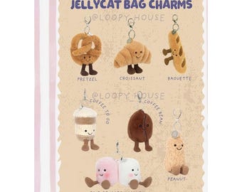 Jellycat Plush Bag Charm - Auth– Keychain Accessory