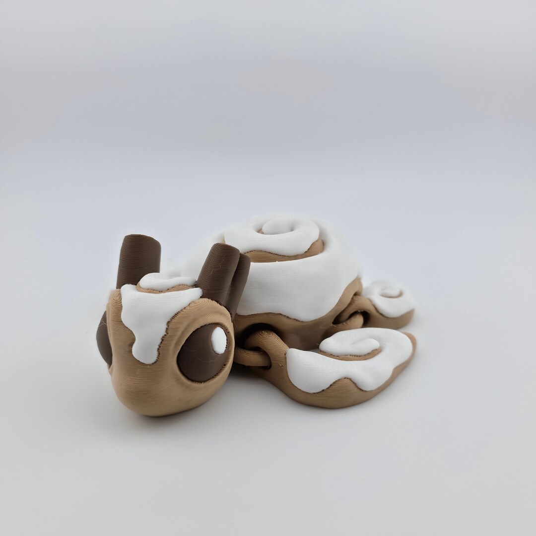 Cinnaswirl Turtle | Articulated Cinnamon Roll Turtle Figure | 3D ...