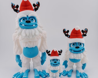 Flexi Holiday Yeti / Figura navideña articulada / 3 tamaños disponibles