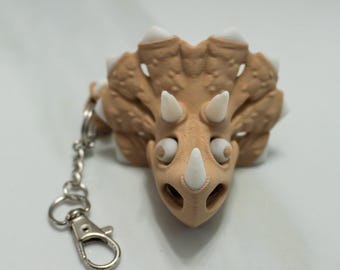 Porte-clés tricératops | Porte-clés articulé Dino Fidget