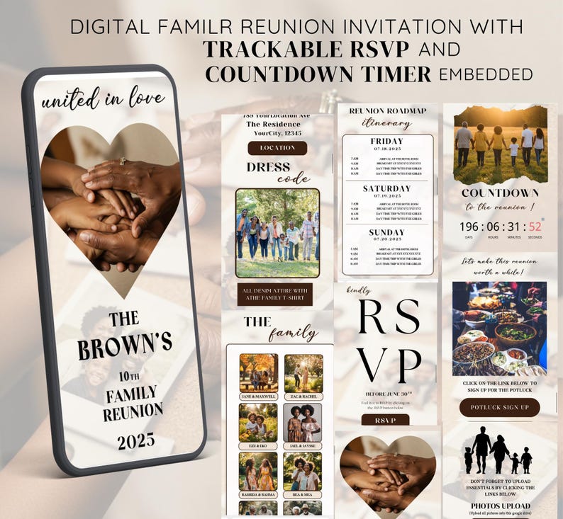 Digital Family Reunion Registration Invitation With RSVP Tracking ...