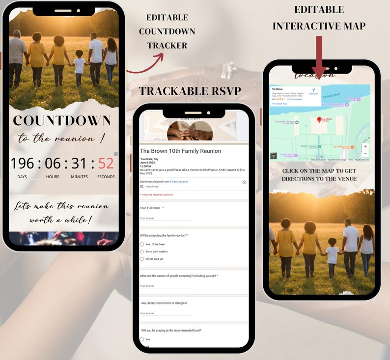 Digital Family Reunion Registration Invitation With RSVP Tracking ...