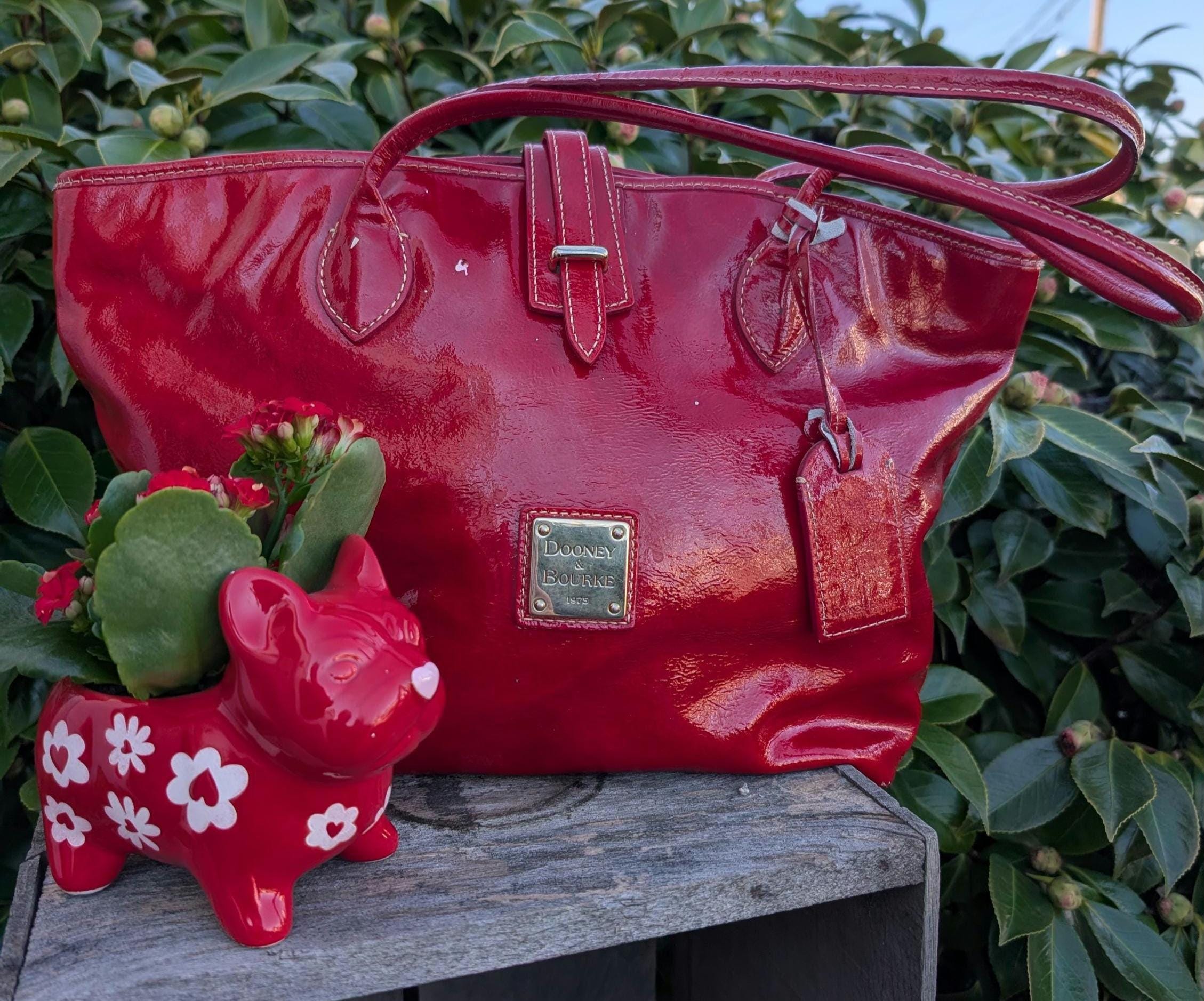 Dooney And Bourke Suede Leather Tassel Red Backpack Y2K Vintage Dooney and Bourke Backpack - Etsy main image 2