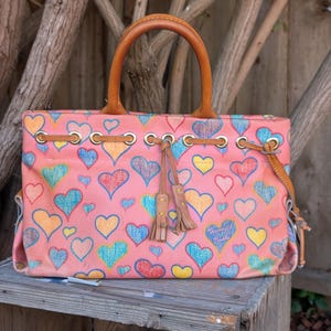 【美品】Dooney & Bourke ハート柄 ハンドバッグマチツキ Dooney and Bourke Heart Bag - Etsy