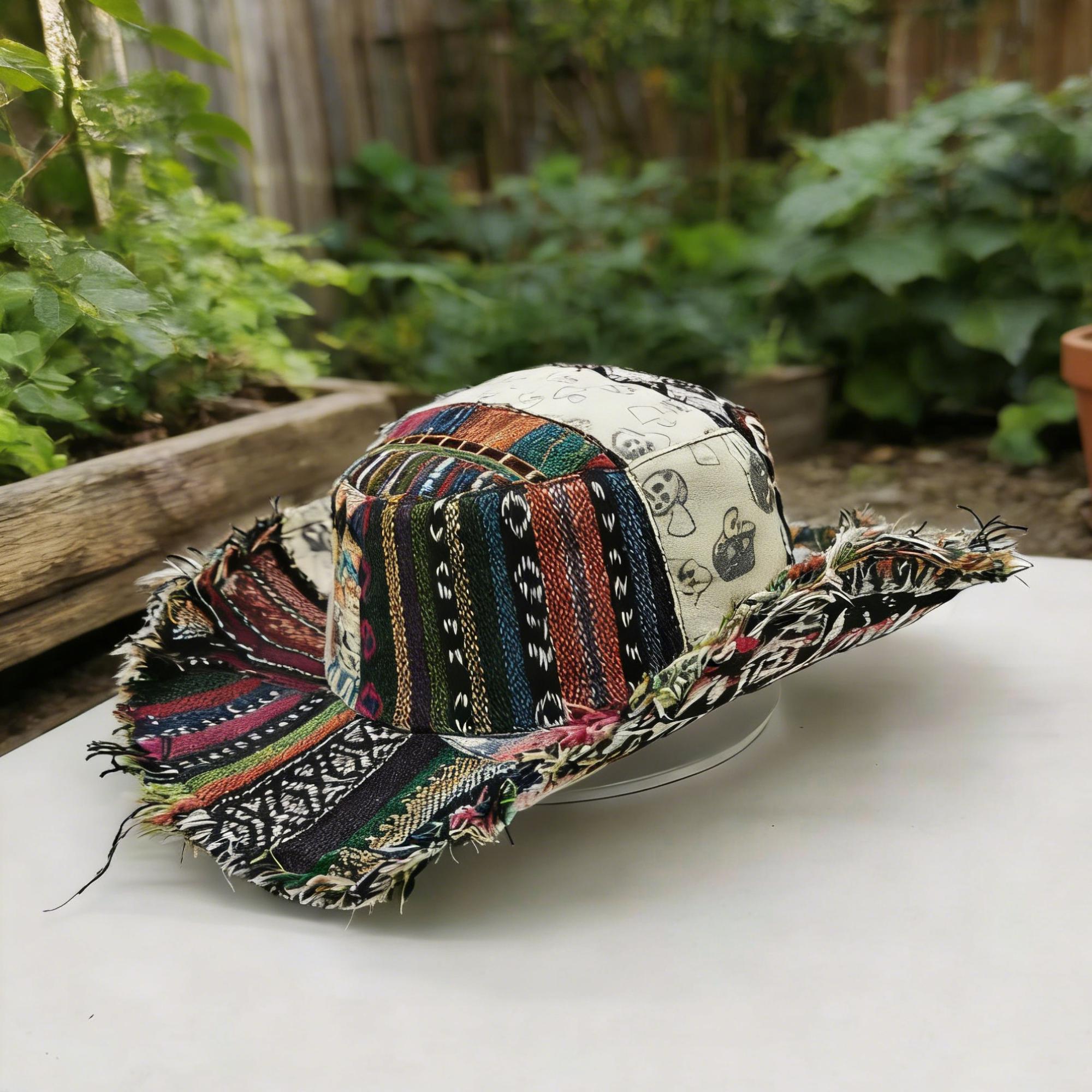 Patchwork Cotton Sun Hat - Etsy display picture 1