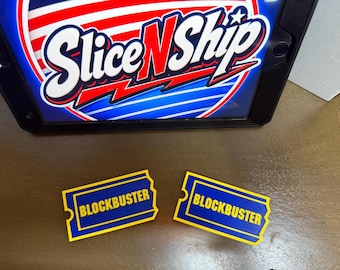 Mini Blockbuster Logo Fridge Magnets – 3D Printed Nostalgia