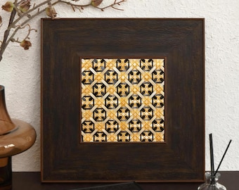 Colgante de pared de bambú con geometría tejida, estilo vintage tradicional, decoración de pared, bohemio, japonés, zen, para el hogar.